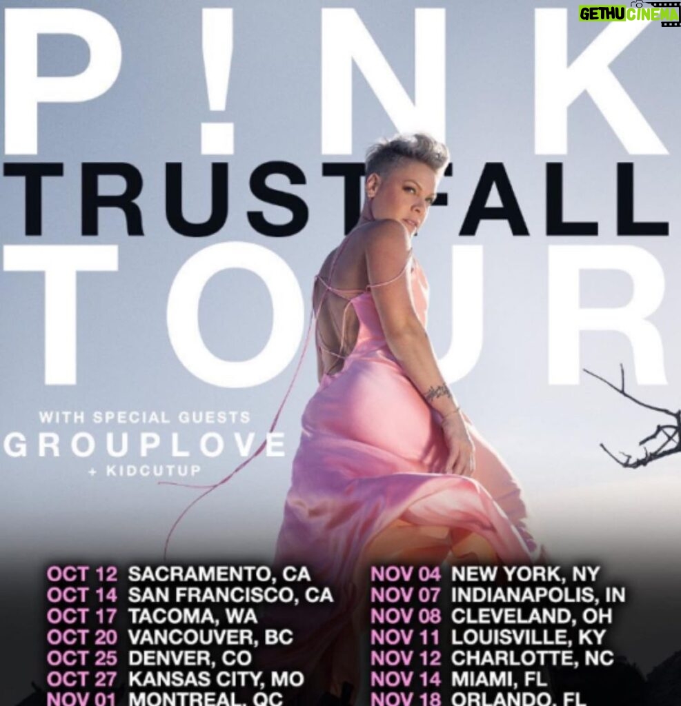Jeremy Hudson Instagram - TRUSTFALL Tour The cure for your post summertime blues 🩵 @pink