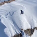 Jeremy Jones Instagram - Flowing over blind rolls is the hardest thing to do riding lines. Coming in from the side can help but the cornice kept me just far enough off the ridge to not see the entry. However the east tilt on the bank was brighter than the rest of the snow making it enough of a marker to allow my to cautiously flow into the line. #artofshralpinism #jonesfreecarver #jonesmountainsurfcollection #jonestm2