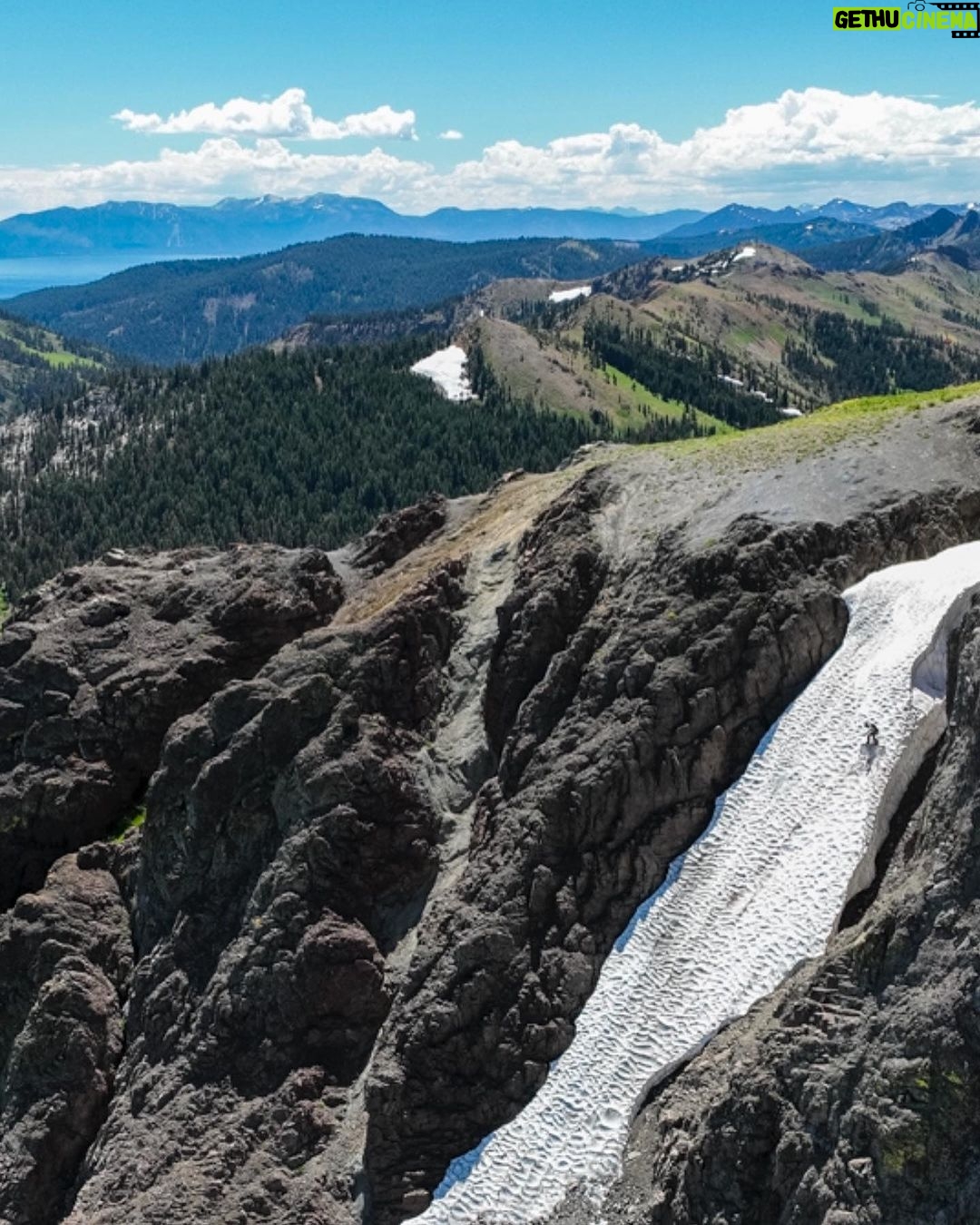 Jeremy Jones Instagram - “I saw a couple nice lines” @mia__jones_ said after a recent summer hike. It’s all I needed to hear to fire up the bikes and take a look. I must admit I was skeptical looking up from the valley at the bare mountains that we would make turns but she was right. Wild flowers, single track and late August turns on some of my favorite lines made for a memorable day. Extra grateful to get a bonus day of summer shralpinism with her before she heads to college! 📷 @ming.t.poon @iamspecialized_mtb #snowpatchhunters