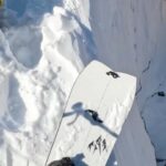 Jeremy Jones Instagram - This was the most serious line I rode last year. After I rode it with @goodmannnnnn I called @highcamp.us who first rode it over 20 years ago. “That’s a spicy line” I said. He gave his usual laugh, agreed and added “I brought an inclinometer with me. The top measured in the mid 50’s.” I have no idea about slope angles but those first turns still make my palms sweat. The snow is far from glory powder but pretty close to optimal for a line like this. Deep powder would have been a mega wallow climbing, the sluff would be a nightmare and a small avi would be really serious. It’s also an example of how important it is to put in time riding firm, variable steeps at the resort so you are ready when the stakes are higher. Volume recommended. #techgnar @karakorambc @thirtytwo