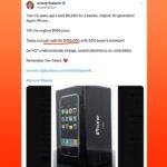 Jeremy Padawer Instagram – Do not sleep on vintage, sealed Apple and electronics! ❤️

“It appears the main reason for the huge number was the provenance of it coming from an Apple engineer and being the rare 4gb.“

https://auction.lcgauctions.com/bids/bidplace?itemid=1102

Copy / Paste for auction link. 

#apple #iphonex #iphone