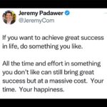 Jeremy Padawer Instagram – Too many people realize this late in life.  They achieved what they wanted financially, but their happiness is bankrupt.  And if you can’t do what you love professionally, engage in it as a pastime. ❤️