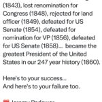 Jeremy Padawer Instagram - Let me summarize for anyone who doesn’t want to read this…. Failure + Resilience = Experience, Fortitude, Empathy, Learnings and Greater Success.
