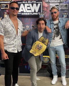 Jeremy Padawer Instagram - The world needs more pro wrestling managers… Me doing my best to recruit big talent. #AEW