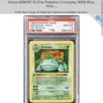Jeremy Padawer Instagram – A few auctions I’m watching very closely closing in a few hours… with predictions.

1) 1996 Pokémon TCG No Rarity Symbol PSA 10 Charizard.  It’s an absolute grail.  The pop report is 8.  I’ve heard it’s slightly less.  Ultimately this sells for a multiple of the 1999 1st edition PSA 10 Charizard.  We might be a generation from that.  In my opinion, it’s that big of a card.  It’s not as underrated as the 1996 PSA 10 Carddass historically, but it’s vastly underrated.  And it’s tempting.  It’s 1 of a very few cards I’m missing pre-2000 PSA 10 Charizard and Pikachu.  Current bid is $126,000 with BP.  My estimation is $300-$350k w BP.  Anything below $250k is remarkable in my opinion with serious long term upside.  And today may show just how big this card is already. (FINAL / REALIZED AUCTION PRICE – $300,000… within my $300-$350k estimate.) 

2) 1999 1st edition Charizard PSA 10.  It’s the most famous Pokémon card – the grail people know.  The PSA 10 pop report has barely moved in years.  In the past few years this card has settled into the $210-230k range.  They rarely come up for auction.  2-3x per year.  Current bid $120k with BP.  My estimation is $210-$230k w BP. (FINAL / REALIZED AUCTION PRICE – $218,750… within my $210-$230k estimate.) 

3) – 4) 1999 1st edition Blastoise and Venosaur PSA 10. Low ppp.  Current bid $13,500 w BP for Blastoise.  Selling $23,000 – $25,000 most recently.  Estimation $25,000 due to rarity.  Venosaur Estimation $12,500-$15,000. (FINAL / REALIZED AUCTION PRICE – $21,250 and $11,875… about 15% and 5% below my final bid expectation.) 

5) The Pikachu Illustrator PSA 9 closes in 4 days and it’s the grail of grails… it’s the Honus of Pokémon.  While the 1st edition Charizard 1999 is the 1952 Mantle.

The first 4 auctions close on @heritagetcg @heritageauctions in about 2 hours.  The illustrator on @goldinco in 4 days.