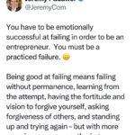 Jeremy Padawer Instagram - Let me summarize for anyone who doesn’t want to read this…. Failure + Resilience = Experience, Fortitude, Empathy, Learnings and Greater Success.