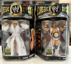Jeremy Padawer Instagram - 2005 WWE Classic Superstars 1 of 3 Ultimate Warrior America, and 1 of 20 Ric Flair Employee Edition. ❤️👀. Two grails.