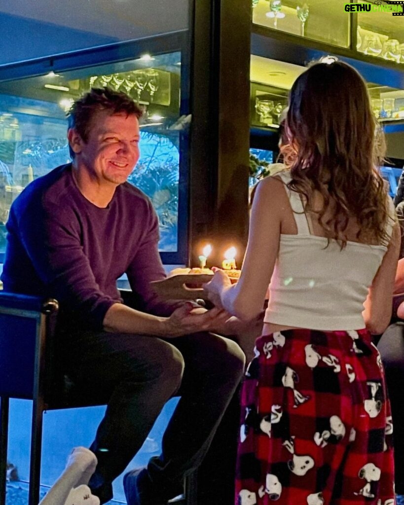 Jeremy Renner Instagram - Thank you so much for the Birthday wishes! I am so grateful to be able to share this very special moment with you. Sending my love and gratitude ❤️ #birthdaywish