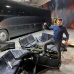Jeremy Renner Instagram – Flash back to day one of the filming process on @disneyplus #rennervations  Thank you to all the TALENTED people who believed in my crazy dream…. And thanks to Rory too… you were there… 🐻. #reno #laketahoe