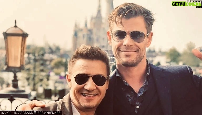 Jeremy Renner Instagram - Happy Birthday my brother. We wish you the best day, filled with love and blessings …. And a few 🍻!! Love ya ! @chrishemsworth #a6