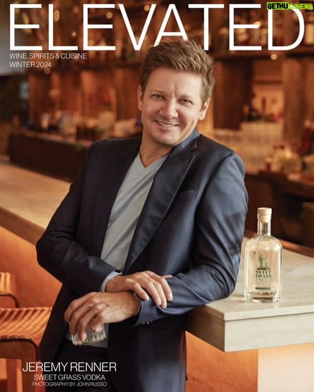 Jeremy Renner Instagram - Another couple fun covers with @sweetgrassvodka @elevatedmagazines #elevatedwinespiritscuisine #elevatedmenslifestyle @johnrussophoto
