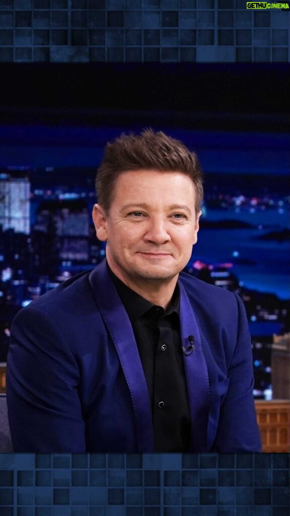 Jeremy Renner Instagram - @jeremyrenner reacts to @marvel rumors about the end of #BlackWidow & the future of #Hawkeye 👀 #FallonTonight The Tonight Show Starring Jimmy Fallon