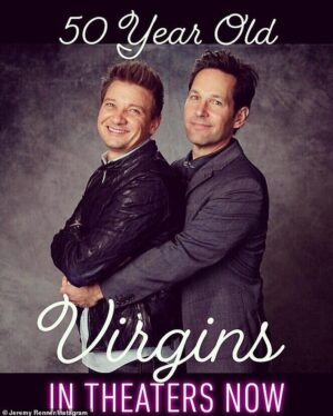 Jeremy Renner Instagram - Congrats to my friend Paul Rudd , “sexiest man alive” !!! …. From your friend, who looks tremendous , in the dark… like ‘zero light handsome’ 😂😉. #paulrudd