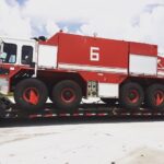 Jeremy Renner Instagram - Fire preparedness is crucial where I live… so meet the 8x8 crash truck A beautiful machine, nothing delicate about her, pure force, power, pressure and torque. Kinda sound like a Tinder profile ? #fireprotection