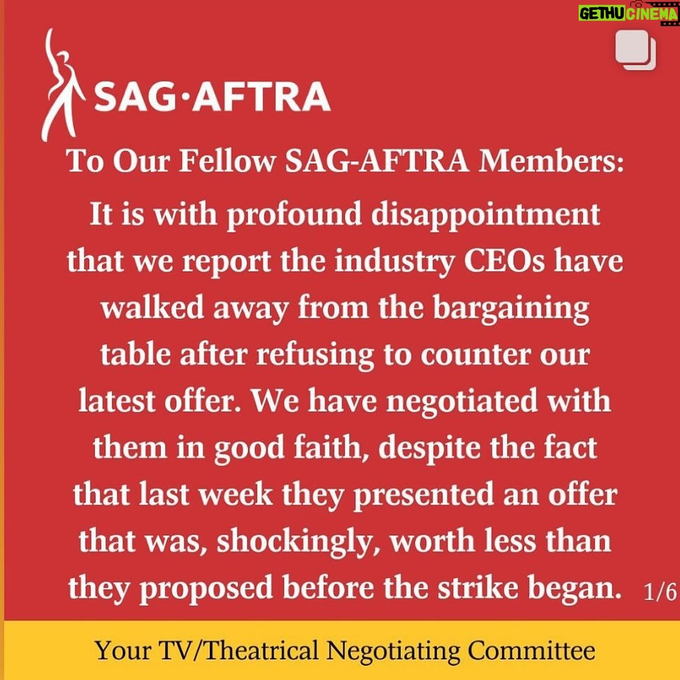 Jeremy Renner Instagram - Together, we shall move mountains #sag/aftra