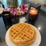 Jeremy Renner Instagram – Good Monday Morning … 
A long weekend of performances, birthdays, graduations, and of course love and laughter …. Brings me to here now.  Wishing you a wonderful week (waffles are Ava’s ,  I get a vitamin and supplement shake in the afternoon after my fast 🥴).