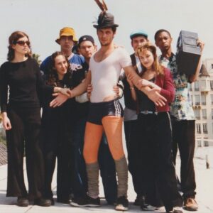 Jeremy Sisto Instagram - Been having tech issues... Little Women will continue. Hope everyone is hanging in there. This photo is from a buddy’s short film from 25 years ago. I was a professional dance fighter named “the Flamingo”. Haha. Good times.  #tbt #tbt❤️ #alonetogether