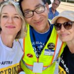 Jeri Ryan Instagram - Amazing day on the WB picket line today! GREAT energy, great solidarity, great friends… This is really feeling like the home stretch, kids. I’m gonna quote @officialevercarradine, because I think she said it best: To my @sagaftra family, let's remember to stick together. Our negotiations committee will keep us up to date on all talks with the AMPTP. If you read something in the trades that doesn't directly quote our leadership, don't believe it. Solidarity is everything. Big shoutout to our WA family for reaching a tentative deal on a new contract and still showing up on the line today to support your actors. We're all in this together. #sagaftra #solidarity #1u #sagaftrastrong #wga #wgastrong