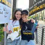 Jeri Ryan Instagram - So fun seeing friends on the picket line today! ❤️✊🏼 @sagaftra #sagaftrastrong #unionstrong #1u