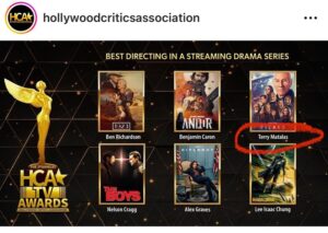 Jeri Ryan Instagram - What an honor…!
Thank you for the nomination @hollywoodcriticsassociation, and congrats to @terrymatalas, @brentjspiner, @sirpatstew , and EVERYONE involved in Season 3 of #Picard! 🖖🏼 #startrekpicard