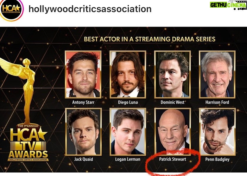 Jeri Ryan Instagram - What an honor…! Thank you for the nomination @hollywoodcriticsassociation, and congrats to @terrymatalas, @brentjspiner, @sirpatstew , and EVERYONE involved in Season 3 of #Picard! 🖖🏼 #startrekpicard