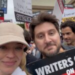 Jeri Ryan Instagram - AMAZING turnout and ENERGY at “Star Trek Day” picketing at Paramount today! I spy @terrymatalas @jonathandelarco @mramontgomery @santiagoc @tiffanyshepis ✊🏼 @sagaftra #wgastrong #unionstrong #1u