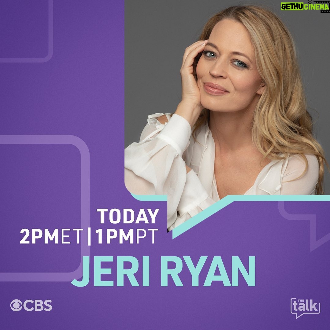 Jeri Ryan Instagram - Had a fun time hanging out on “The Talk”! Catch it today at 2ET/1PT on CBS. @thetalkcbs