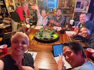 Jeri Ryan Instagram - @tstashwick had a bunch of our Picard peeps over for my first ever D&D adventure last night. And let me tell you, that nerd goes ALL IN. Multiple fog machines, custom table, voice-changing microphone…ALL THE THINGS. Thank you, Todd, for creating such an incredible experience, and for being so patient with a reluctant newbie! @terrymatalas @silviknight @micaburton @cwmonfette @mattokumura