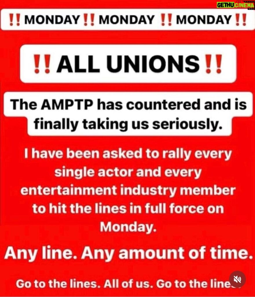 Jeri Ryan Instagram - NOW IS THE TIME, @sagaftra family. It is absolutely imperative that we SHOW UP tomorrow and show the AMPTP that we stand together in this fight and show our NegCom that we stand with them! Whether you’ve been out there since the beginning or this is your first time on a picket line, whether you can come for 3 hours or 10 minutes…please just SHOW UP. This is the time to show our solidarity. One day longer. One day stronger. As long as it takes. #sagaftrastrong #power2performers #sagaftrastrike #unionstrong #1u