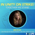 Jeri Ryan Instagram - I’ve been lucky enough to work as an actor since 1990. For most of those years, I took all of this — our rights, our union-won protections — for granted. But I’ve seen the seismic shift in our industry. I’ve watched it become less and less viable as a career for too many working class actors. It’s time to give back to the union that’s protected me, and I’m ready to fight for all of us to ensure that we remain strong and protected. I’m running for LA Board and Delegate and I’d appreciate your vote! #UNITY2023 #DrescherFisher2023 #membershipfirst #uniteforstrength #SAGAFTRAstrong
