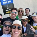 Jeri Ryan Instagram – Love the solidarity on the WB picket line with this glorious @sagaftra family! ✊🏼 Keep coming out and SHOWING UP — EVERY DAY until we get the deal we need and deserve! We didn’t come this far to only come this far. Stand strong. They need us. 
One day longer.
One day stronger.
As long as it takes. ✊🏼
#sagaftrastrong #sagaftrastrike #power2performers