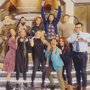 Jes Macallan Instagram - In the midst of organizing some exciting travel to reunite with some Legends fam, I received the news that our beloved little @cw_legendsoftomorrow was finished. I hate goodbyes and I certainly can’t find the words to express what this show has meant to me and so many others… so I won’t try to find words. Instead, here are the first pics in my camera roll I ever took on set… and the last. Thank you to all involved… what a ride. 2017-2022… I will cherish those memories forever. Legends never die. 💙💙💙