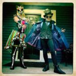 Jes Macallan Instagram - We don’t always Halloween... but when we do... we Halloween HARD. She painted that mask herself 🤯 he had a vision and found each piece at a different vintage store 😎 and @mrnicbishop and I took lots and LOTS of photos 😂 #steampunk #sugarskull #creativecostumes #mostcreativekidsontheblock #lovethem #happyhalloween 🎃 Vancouver, British Columbia