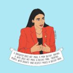 Jess Salgueiro Instagram - Repost @femmesfataleswoc Art @katieisdoodling "I believe having a daughter does not make a man decent. Having a wife does not make a decent man. Treating people with dignity and respect makes a decent man. And when a decent man messes up, as we are all bound to do, he tries his best and does apologize." AOC 🙏🏽🌹🤯❤️