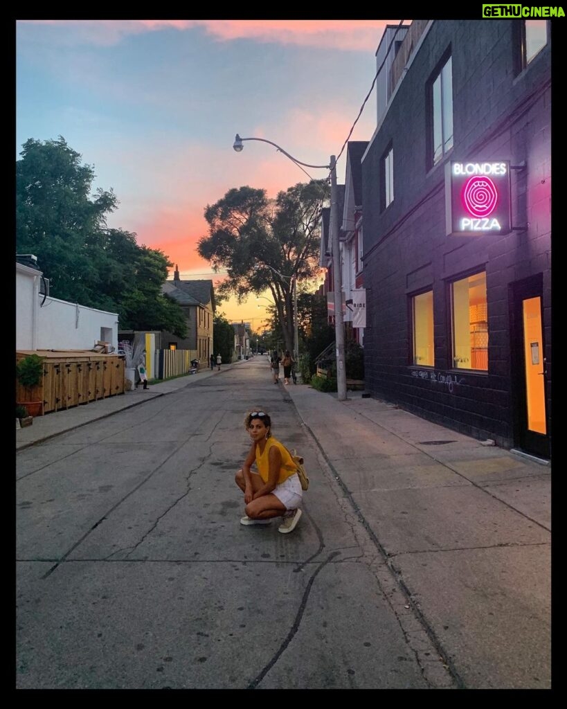 Jess Salgueiro Instagram - back streets back. . Walking aimlessly through Toronto is the closest we’ve come to travelling and we’re here for it. Still something magic about Toronto summers 🌇 . . . 📸 @margarapp Toronto, Ontario