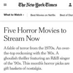Jess Varley Instagram - Thank you @erikp57 @nytimes for highlighting our film!! Phobias is streaming now on @hulu ⚡️