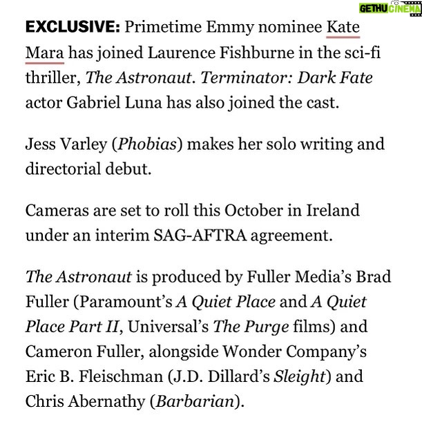 Jess Varley Instagram - Thanking my lucky stars to welcome the absolutely incredible @katemara and @iamgabrielluna on board our mission!! 👩‍🚀🪐🌌