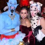 Jesse James Keitel Instagram - SPOTTED! Thank you for having me @heidiklum 🐾🦴🖤 extra spooky thank you to @itsmuffyqueen for the incredible makeup and @vexclothing for turning this lady into a tramp ♥️ (and yes, the worm was insane lol) #HeidiKlumHalloween, #HeidiKlumHalloween2022 @sakenohananewyork @moxylowereastside @primevideo @nowscreamingpv @baileysus