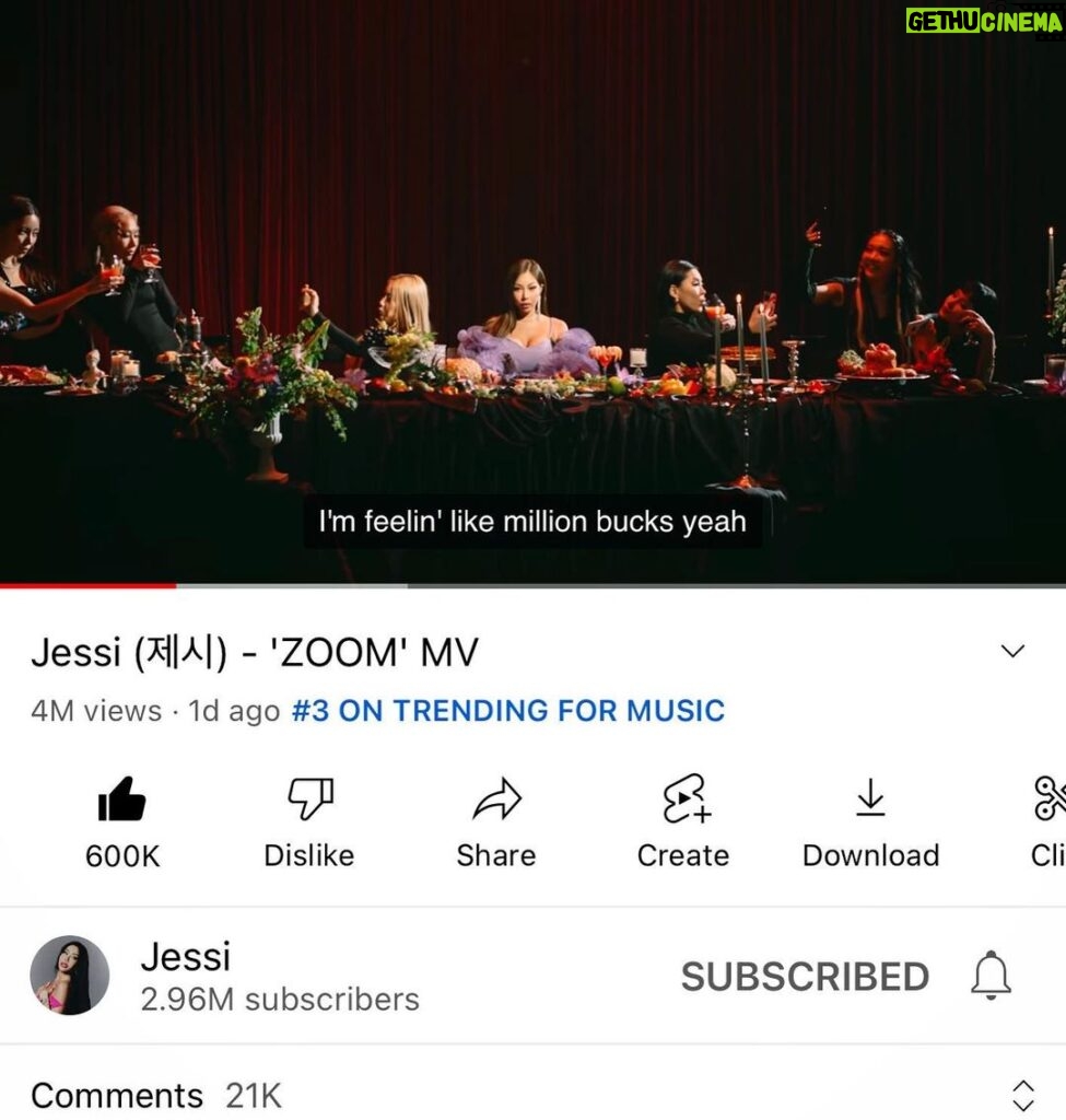 Jessi Instagram - THANK YOU ALL FOR 4MIL views in 1 day 😭😭 🙏🏻🙏🏻 I still cannot believe my music is trending in 37 countries… 😭😭 THANK YOU FOR ALL THE LOVE ❤️ Forever grateful 🙏🏻🙏🏻 after this week I will be taking a break for a little bit to get my health back up... But i’ll be right back. Love you all so much ❤️❤️ And a BIG SHOUTOUT TO @bobblehead_music_official for always believing in my vision and supporting me since day 1.. LOVE YOU ❤️❤️ 모두 항상 행복하세요 ❤️