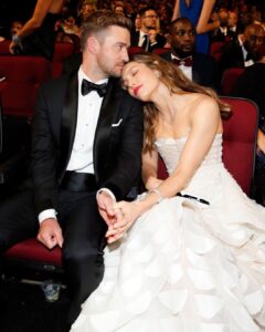 Jessica Biel Instagram - Once upon a time, a long LONG time ago… Mom and Dad put on some real clothes and stayed out past midnight. #Emmys