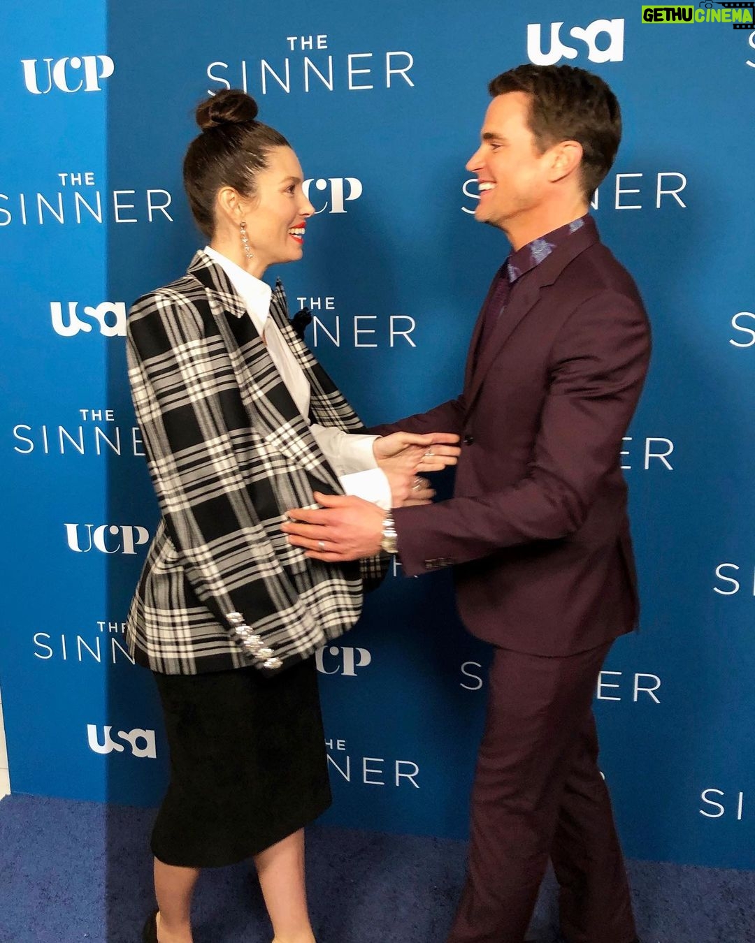 Jessica Biel Instagram - Loved seeing @thesinnerusa fam last night to celebrate Season 3! Can’t wait for the world to see you guys in action @mattbomer #billpullman #chrismessina @parisafitzhenley 🖤