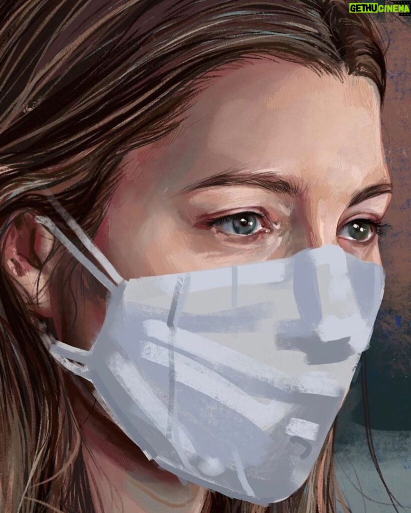 Jessica Biel Instagram - Ooh thank you for this @jessicasebok_portraits — your talent captured every little smile line that I worked real hard to earn 😉 For now, let’s mask up and stay safe out there ❤️