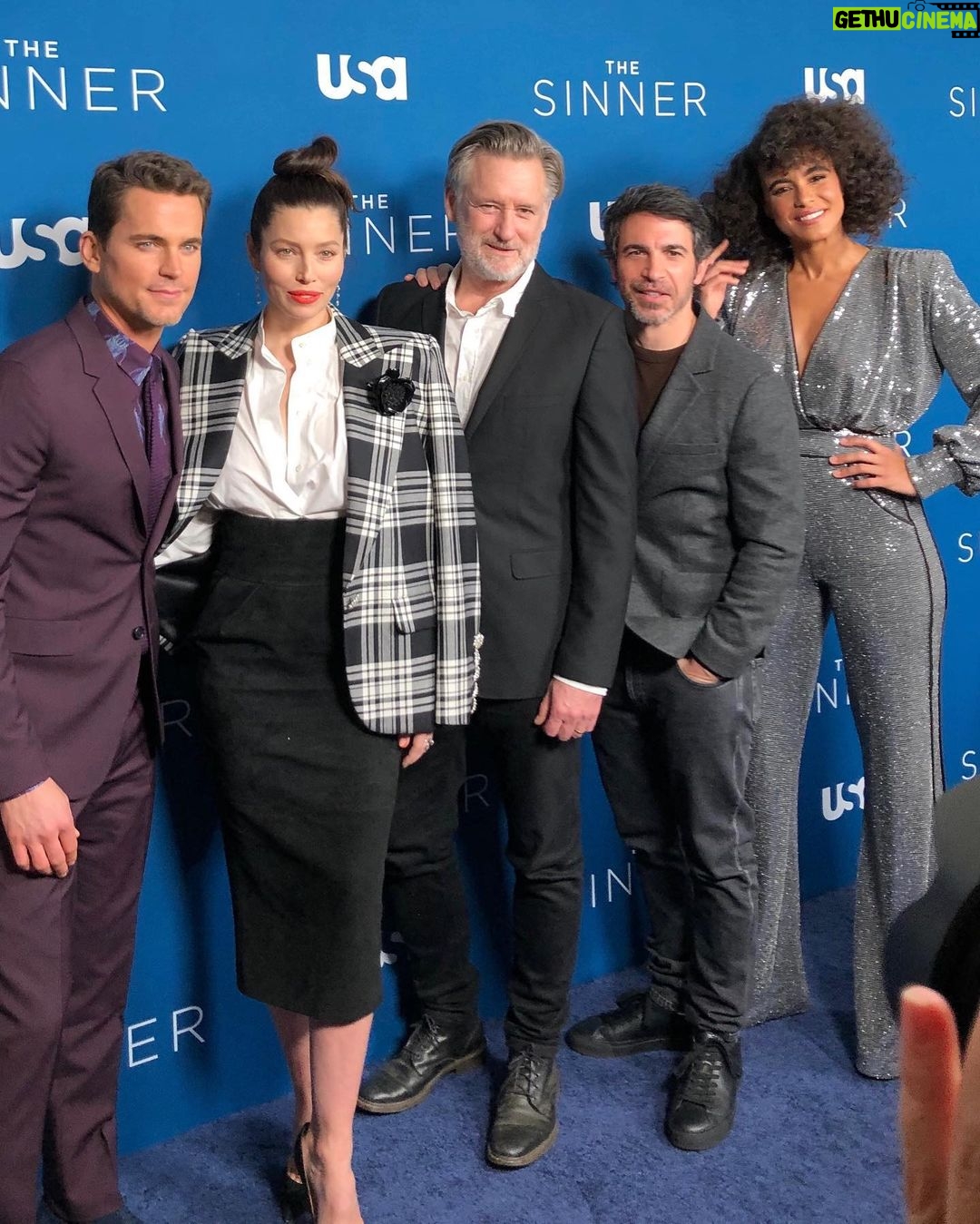 Jessica Biel Instagram - Loved seeing @thesinnerusa fam last night to celebrate Season 3! Can’t wait for the world to see you guys in action @mattbomer #billpullman #chrismessina @parisafitzhenley 🖤