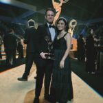 Jessica Lu Instagram - Hi mom. Christian won another Emmy and almost ALMOST made me ugly cry on camera. We both know he’s the crier. His speech had moms hugging me in the bathroom and people approaching us all night. You would have screamed and jumped up and down for him, sometimes I think you loved him more than you loved me. You were always so proud of him, he could do no wrong. You would tell me that he was exceptional, as a husband, as a father, as a person, as a DP and couldn’t I just stop complaining for once? But also before he gets too cocky reading this you also said I was his lucky charm and his life changed to be this good when I came into his life. Wish you were here. I know you would want a photo with all his Emmy’s lined up in a row. ❤️93
