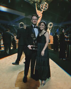 Jessica Lu Instagram - Hi mom. Christian won another Emmy and almost ALMOST made me ugly cry on camera. We both know he’s the crier. His speech had moms hugging me in the bathroom and people approaching us all night. You would have screamed and jumped up and down for him, sometimes I think you loved him more than you loved me. You were always so proud of him, he could do no wrong. You would tell me that he was exceptional, as a husband, as a father, as a person, as a DP and couldn’t I just stop complaining for once? But also before he gets too cocky reading this you also said I was his lucky charm and his life changed to be this good when I came into his life. Wish you were here. I know you would want a photo with all his Emmy’s lined up in a row. ❤️93