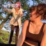 Jessica Lu Instagram - Finally a sunny day in NYC. (Not today, today is cloudy and gonna rain again lol) LaoLao fka Mama Lu gives Everest her first tai-chi lesson … 😂 🥰 #taichi #lol Brooklyn, New York