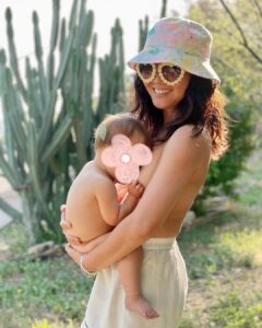Jessica Lu Instagram - April 18th chronicles: 2022/2021/2020 - Everest pulled on my hair and nipples all day and screamed when I told her looooovingly to stop - Roughly 9 months of non-stop puking but went outside to take a preg pic for the gram - shit like this is what got me in this situation in the first place (thx for all the bday luv 🥹)