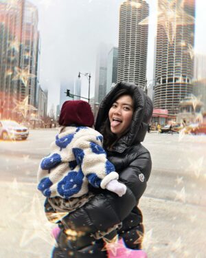 Jessica Lu Instagram - Hi mom. Going home was weird. Calling it home is even weirder, because it’s not home anymore, it hasn’t been home in a very long time, and here I am, calling it home. Nothing was familiar to me, but everything had memories. Evy hurt herself (she’s fine) and she screamed for icecream (which confirmed she was fine), and Andy said the closest place was Dairy Queen. I had mixed feelings but I drove us to that very specific DQ and this teenager took my order and didn’t she know that I’ve been in this very DQ for longer than she had been alive? And Andy and I watched Evy happily eating her ice cream in silence, because if we had spoken I think we both would have cried. And we went outside and I showed Evy the building next door that is now a carpet store, and instantly I time-traveled. Inside was a bustling restaurant with tables filled, customers happily eating their food, Christmas lights, me and Andy running around screaming at each other probably, and you, around the age that I am now, smiling, laughing, and alive. ❤️91