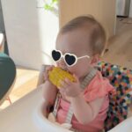 Jessica Lu Instagram - Everest has 6 little teeth in her little mouth as of a couple weeks ago which was coincidentally also when she discovered her new favorite hobby is biting my nipples. It’s been real chill. How much corn can you give a baby to keep them preoccupied asking for a real chill friend.