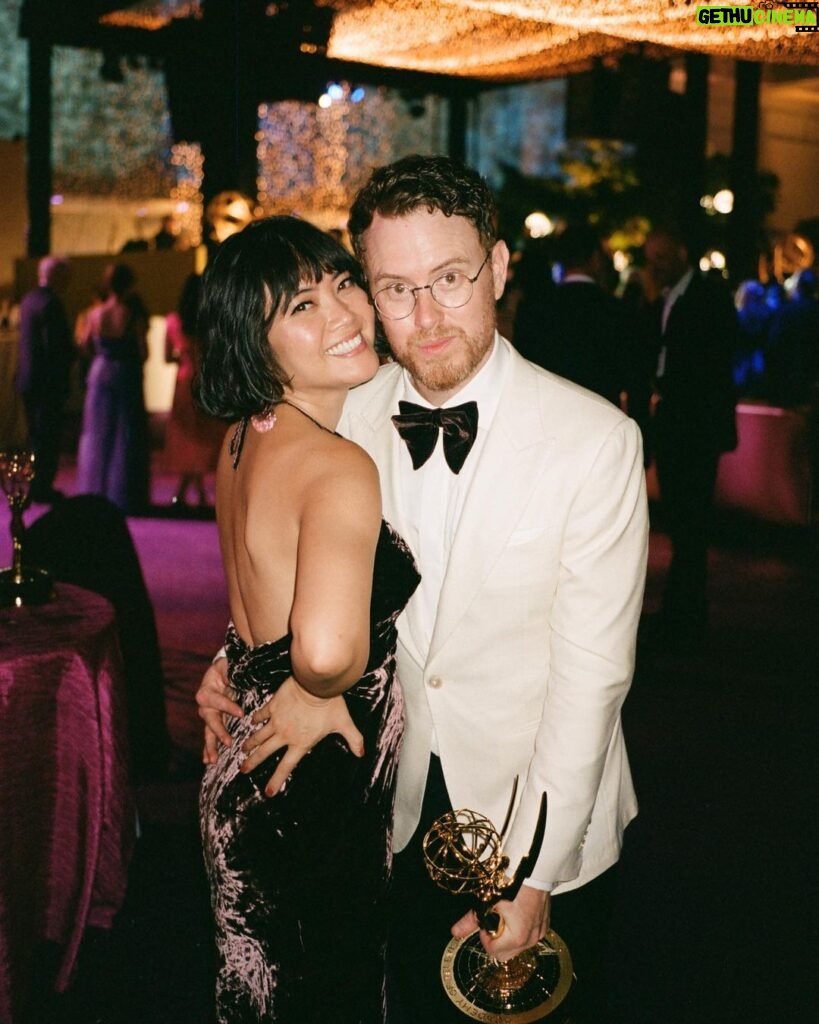 Jessica Lu Instagram - Incredibly proud of my husband. Also incredibly overwhelmed with feelings. Admittedly I haven’t finished watching S3 of Atlanta but I know it’s wacky, weird, unforgettable, filled to the brim with hard work and talent all across the board. I remember being so pregnant, my morning sickness surpassing the 3 month mark, not knowing it would last up until the point I gave birth. I remember my mom getting diagnosed with a terminal illness in the middle of it. My husband was supposed to leave for Europe to finally start filming what the pandemic had delayed. And then miraculously he stayed. He helped them find another DP to take over his European episodes, and he stayed with me as I sobbed and grieved and threw up and eventually gave birth to this sweet daughter of ours. When we were five weeks into transition he had to leave for Atlanta to take over the rest of his filming duties and I stayed home, taking care of our newborn and my mother, sleep deprivation taking its toll and my hallucinations fighting to win. That’s what I think about when I think of Atlanta S3, is pain, heartbreak, death, loneliness, endless worrying, rage, but also resilience, hope, recovery. I told him that if he were to get nominated again, and if he were to win, he better thank me first because last time he thanked me last, and the music was already playing him out and nobody heard him profess his undying love for me.